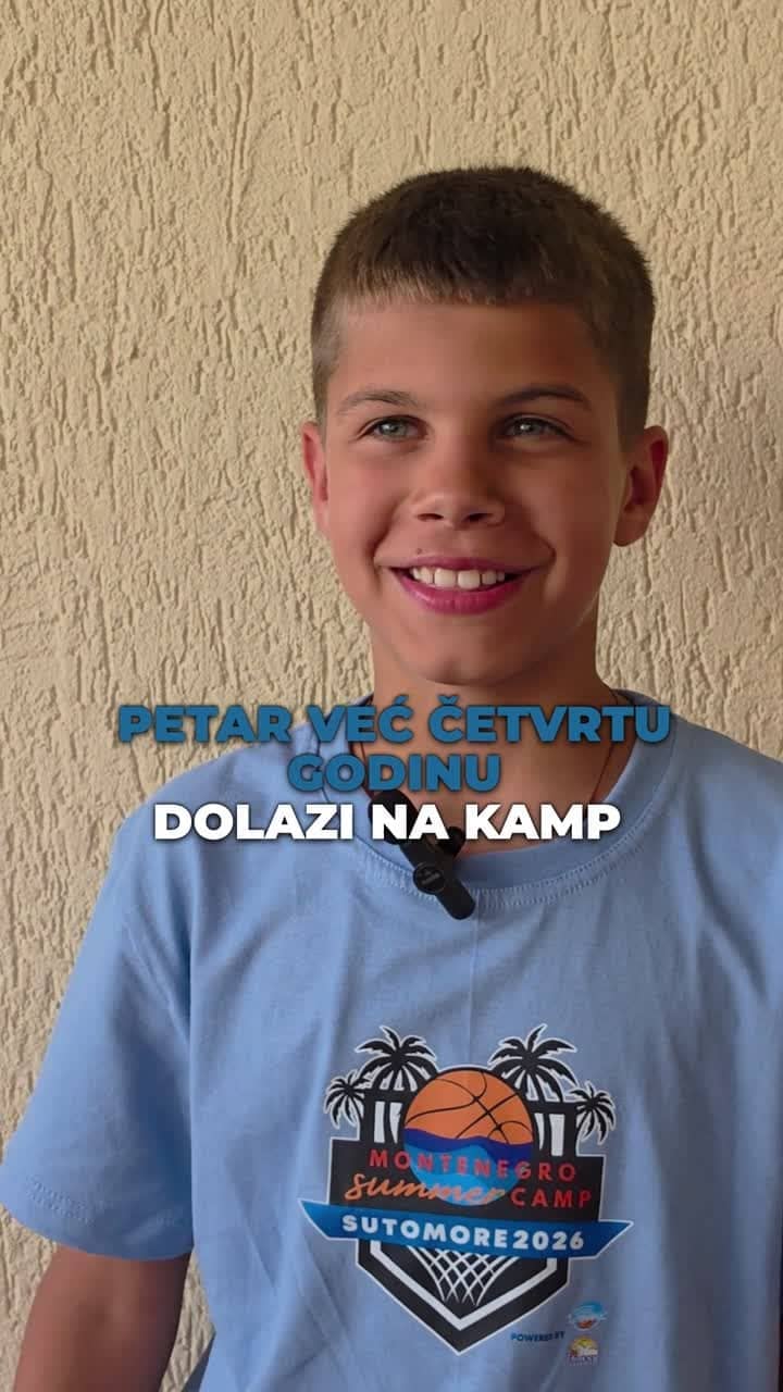 Petar, camper, on the court in Sutomore